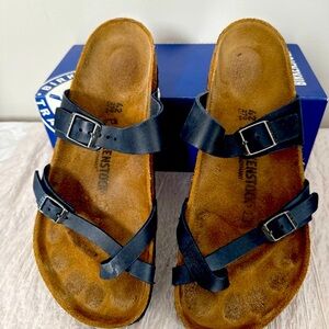 Birkenstock Mayari leather Navy blue Sandals size 42 11 regular width